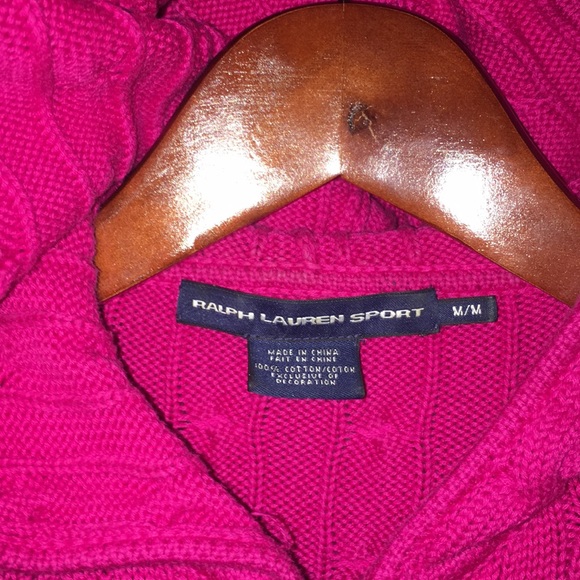 Ralph Lauren Sport Medium Zip up in hot pink - Picture 4 of 8
